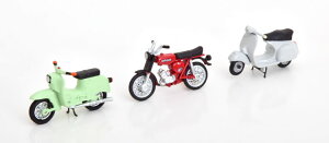 VR[ 1/43 W\ xXp I[goC Zbg Vx S51 GSSchuco 1:43 Simson/Vespa Motorrad Set Simson Schwalbe, S51, Vespa GS