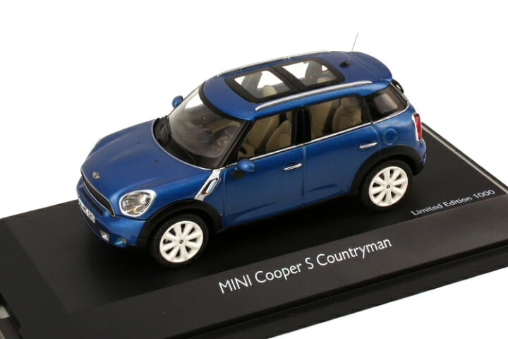 楽天市場】シュコー 1/43 ミニ カントリーマン クーパーS ブルー  