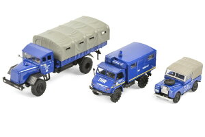 �V���R�[ 1/87 �����h���[�o�[ �E�j���O 404 �����Z�f�X�x���c LG315 �Z�b�gSchuco 1:87 Land Rover Unimog 404 Mercedes-Benz LG315 THW Set MHI mit