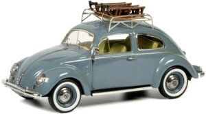 �V���R�[ 1/43 �t�H���N�X���[�Q�� �r�[�g�� �\���t�� �u���[ Schuco 1:43 Volkswagen VW beetle with Sledge blue