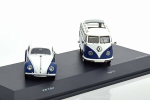 �V���R�[ 1/43 �t�H���N�X���[�Q�� �Z�b�g �r�[�g�� �� T1b �T���o �_�[�N�u���[ Schuco 1:43 Volkswagen set VW Beetle & VW T1b Samba dark blue
