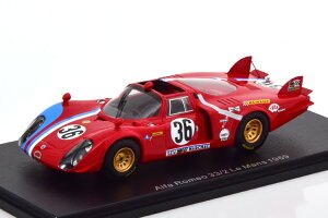 Xp[N 1/43 At@I T33/2 36 E}24ԑϋv Gosselin/Bourgoignie 1969 bh Spark 1:43 Alfa Romeo T33/2 No 36 24h Le Mans 1969 Gosselin/Bourgoignie RED