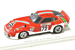 Xp[N 1/43 Y _bgT 240Z #72 E}24ԑϋv[X 1975 bh Spark 1:43 Datsun 240Z #72 24hrs LeMans 1975 red