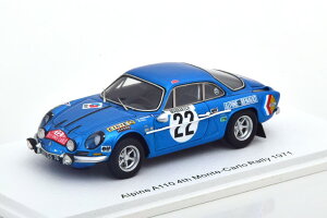 Xp[N 1/43 m[ As[k A110 #22 [eJ 1971 Spark 1:43 Renault Alpine A110 #22 Rally Monte Carlo 1971 Andruet/Vial