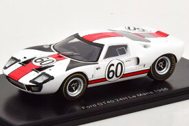 スパーク 1/43 フォード GT40 #60 ル・マン24時間レース 1966 イクス NeerpaschSpark 1:43 Ford GT40 No.60 24h Le Mans 1966 Ickx Neerpasch