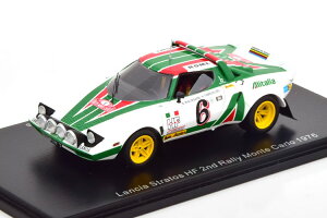 �X�p�[�N 1/43 �����`�A �X�g���g�X HF #6 �����[�E�����e�J���� 1976 �A���^���A �����f�K���h Spark 1:43 Lancia Stratos HF No 6 Rally Monte Carlo 1976 Alitalia Waldegard Thorszelius