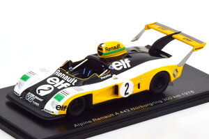 Xp[N 1/43 m[ As[k A 442 #2 300km juNN 1976 fpCSpark 1:43 Renault Alpine A 442 No 2 300km Nuerburgring 1976 Depailler