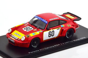 Xp[N 1/43 |VF 911 J RSR 3.0 #60 24ԃE} 1975Spark 1:43 Porsche 911 Carrera RSR 3.0 No 60 24h Le Mans 1975 Hezemans/Schurti