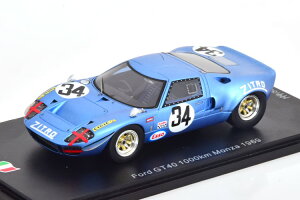 �X�p�[�N 1/43 �t�H�[�h GT40 #34 1000km �����c�@ 1969 300�����Spark 1:43 Ford GT40 No 34 1000km Monza 1969 Hanrioud/Martin Limited Edition 300 pcs