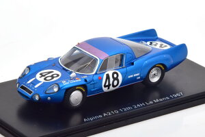 Xp[N 1/43 m[ As[k A210 #48 24ԃE} 1967Spark 1:43 Renault Alpine A210 No 48 24h Le Mans 1967 de Lageneste/Cheinisse