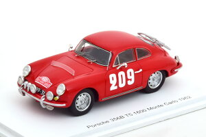 Xp[N 1/43 |VF 356 B T5 1600 #209 [eJ 1962Spark 1:43 Porsche 356 B T5 1600 No 209 Rally Monte Carlo 1962 Doojies/Slotemaker