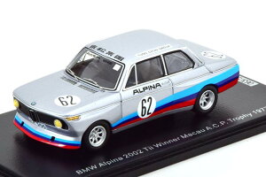 Xp[N 1/43 BMW Asi 2002 tii D }JI 1977 Lo 500Spark 1:43 BMW Alpina 2002 tii Winner Macau 1977 Lo Limited Edition 500 pcs