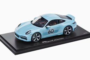 Xp[N 1/18 |VF 911 992 X|[c NVbN 2022 }CZu[ 500Spark 1:18 Porsche 911 992 Sport Classic 2022 meissen blue limitation 500 pcs