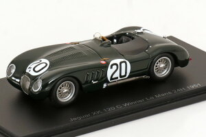 �X�p�[�N 1/43 �W���K�[ XK 120 C #20 �D�� ���E�}��24���ԃ��[�X 1951 Walker/WhiteheadSpark 1:43 Jaguar XK 120 C #20 Winner 24h Le Mans 1951 Walker/Whitehead