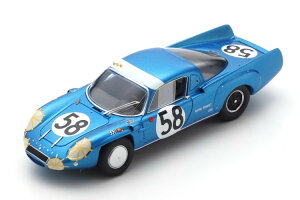 Xp[N 1/43 As[k A210 #58 E}24 1967 P.B_/L.ZSpark 1:43 Alpine A210 No.58 24H Le Mans 1967 P.Vidal/L.Cella