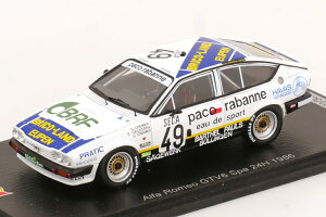 Xp[N 1/43 At@I GTV6 #49 Xp24 1986 Gillessen/N[}[/N[}[ 300Spark 1:43 Alfa Romeo GTV6 N49 24h Spa 1986 Gillessen/Cremer/Cremer Limited Edition 300 pcs