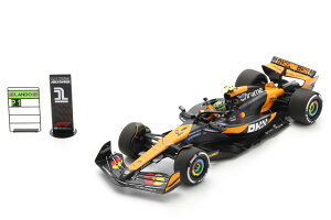 �X�p�[�N 1/18 �}�N���[���� MCL38 #4 �D�� �A�u�_�r �O�����v�� �t�H�[�~����1 2024 �����h �m���X �h���C�o�[�t�B�M���A �t��Spark 1:18 McLaren MCL38 N4 Winner Abu Dhabi GP Formula 1 2024 Lando Norris With driver figu