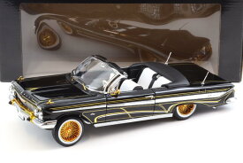 サンスター 1/18 シボレー インパラ ローライダー オープンコンバーチブル 1961 ブラック ゴールド 開閉Sunstar 1:18 Chevrolet Impala Lowrider open Convertible 1961 black gold