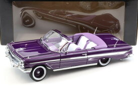 サンスター 1/18 シボレー インパラ ローライダー オープンコンバーチブル 1961 パープルメタリック 開閉Sunstar 1:18 Chevrolet Impala Lowrider open Convertible 1961 purple metallic