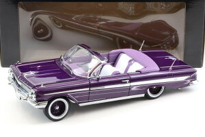 TX^[ 1/18 V{[ Cp [C_[ I[vRo[`u 1961 p[v^bN JSunstar 1:18 Chevrolet Impala Lowrider open Convertible 1961 purple metallic