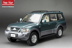 TX^[ 1/18 OH pWF 3.5L V6 V73 2006 O[ O[ JSunstar 1:18 MITSUBISHI PAJERO 3.5L V6 V73 2006 GREEN GREY