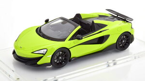 TRUE SCALE 1/18 }N[ 600LT XpC_[ 2019 CgO[ V[P[XtTrue Scale Miniatures 1:18 McLaren 600LT Spider 2019 lightgreen with ShowCase