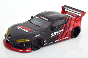 True Scale Miniatures 1/18 g^ pf GT X[v V1.0 Aho Z} 2019 ubN bhTrue Scale Miniatures 1:18 Toyota Pandem GT Supra V1.0 Advan Sema 2019 black red