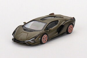 TSM MINI GT 1/64 �����{���M�[�j �V�A�� FKP 37 LHD �}�b�g�I���[�u�O���[�����^���b�NTSM MINI GT 1/64 Lamborghini Sian FKP 37 LHD matte olive green metallic