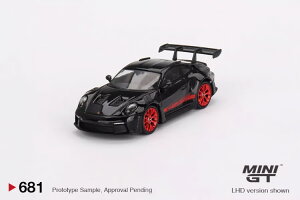 �~�jGT 1/64 �|���V�F 911 992 GT3 RS �u���b�N �p�C�����b�h ���n���h��MINI GT 1:64 Porsche 911 992 GT3 RS Black Pyro Red LHD