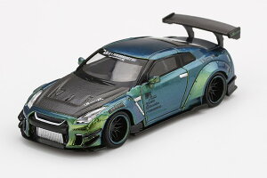 ~jGT 1/64 LB[NX Y GT-R R35 ^Cv2 AECO o[W3 }WbNO[ ^[}bN[NX nhMINI GT 1:64 LBWORKS Nissan GT-R R35 Type 2 Rear Wing Version 3 Magic Green Limited 