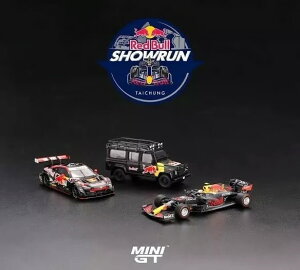 TSM 1/64 䒆 bhu V[ Zbg uX^[J[ht z_ NSX GT h[o[ fBtF_[ 110 RB16B F1 2024TSM 1:64 Taichung Red Bull Showrun Set on Blister Card Honda NSX GT Land Rover Defender 1