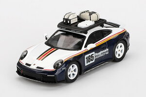 TSM �~�j GT 1/64 �|���V�F 911 �_�J�[�� �����[ �f�U�C���p�b�P�[�W �z���C�g �Q���`�A���u���[ ���^���b�NTSM Mini GT 1:64 Porsche 911 Dakar Rally Design Package White Gentian Blue Metallic
