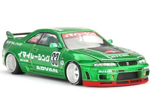 ~j GT × XnEX 1/64 Y GT-R R33 C}C [VO V1 O[Mini GT x Kaido House 1:64 Nissan GT-R R33 Imai Racing V1 Green