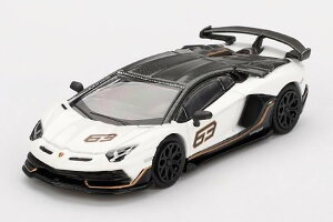 TSM ~j GT 1/64 {M[j AF^h[ SVJ #63 nh zCgJ[{uY (rAR A\|) ubNTSM MINI GT 1:64 Lamborghini Aventador SVJ N63 LHD white carbon bronze (Bianco Asopo) 