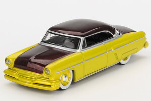 �~�jGT 1/64 �����J�[�� �J�v�� �z�b�g���b�h 1954 ���C���C�G���[Mini GT 1:64 Lincoln Capri Hot Rod 1954 Lime Yellow