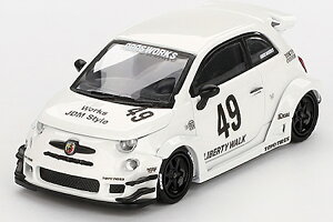�~�jGT 1/64 LB���[�N�X x Abas Works �A�o���g 595 #49 �K�[���z���C�gMini GT 1:64 LB-WORKS x Abas Works Abarth 595 N49 Gala White