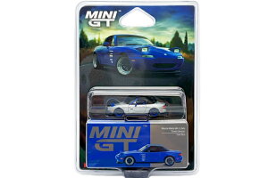 �~�j GT 1/64 �}�c�_ ���[�h�X�^�[ MX-5 NA �`���[�j���O�o�[�W���� �_�[�N�u���[ �`�F�C�X�J�[Mini GT 1:64 Mazda Miata MX-5 NA Tuning Version Dark Blue Chase car