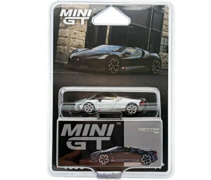 �~�jGT 1/64 �u�K�b�e�B W16 �~�X�g���� �u���b�N �`�F�C�X�J�[Mini GT 1:64 Bugatti W16 Mistral Black Chase car