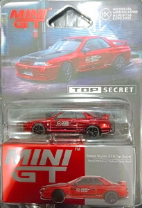TSM �~�jGT 1/64 ���Y �X�J�C���C�� GT-R R32 ���b�h�N���[�� �J�[�{���t�@�C�o�[�t�[�h IMX 2025TSM Mini GT 1:64 Nissan Skyline GT-R R32 Red Chrome with Carbon Fiber Hood IMX 2025