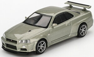 �~�jGT 1/64 ���Y �X�J�C���C�� GT-R R34 V-�X�y�b�N 2 Nur �~���j�A���W�F�C�hMini GT 1:64 Nissan Skyline GT-R R34 V-Spec II Nur Millennium Jade