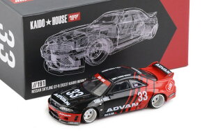 �~�jGT 1/64 �J�C�h�E�n�E�X ���Y �X�J�C���C�� GT-R R33 �J�C�h�E���[�N�X �A�h�o�� ���b�hMINI GT 1:64 Kaido House Nissan Skyline GT-R R33 Kaido Works ADVAN Red