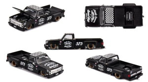 �~�jGT×�J�C�h�[�n�E�X 1/64 �V�{���[ �V���o���[�h Dually Hot Rod �u���b�NMINI GT×Kaido House 1:64 Chevrolet Silverado Dually Hot Rod Black