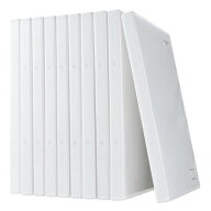 サンワダイレクト DVDケース 1枚収納 DVDトールケース 10枚 ホワイト 200-FCD032W