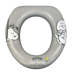 永和 スヌーピー ソフト補助便座 グレー ベビー トイレトレーニング おまる・補助便座 水洗い可能 お手入れ簡単 軽量設計 やわらか素材
