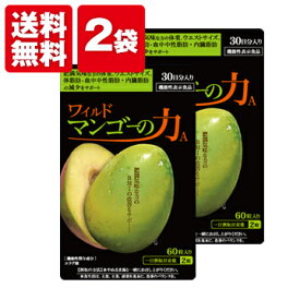 亀山堂ブランド正規販売店 ワイルドマンゴーの力A 60粒 エラグ酸サプリメント アフリカマンゴノキ ブラックジンジャーでダイエットライフをサポート (2袋セット)