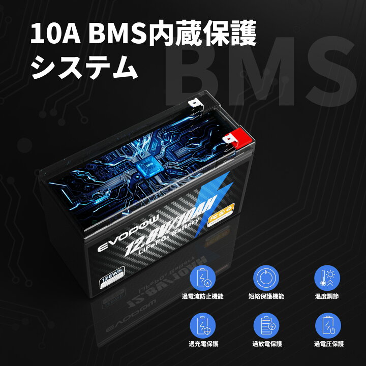 楽天市場】リン酸鉄リチウムイオンバッテリー 12.8V 10Ah 容量128Wh 