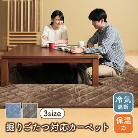 [5%OFFクーポン 1/15正午〜14h限定] 掘りごたつ こたつ敷き布団 こたつ 敷布団 堀こたつ 掘りごたつ コタツ 敷き布団 カーペット 洗える 「 Hディグ 」 200×200cm 200×240cm 200×290cm 切り込みタイプ 冷気遮断 保温 秋冬 フランネル 暖か あったか