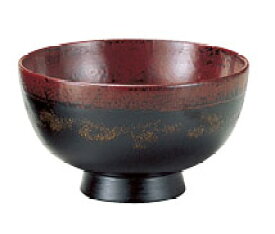 匠 3.8寸 石目布貼 黒内朱【木製椀 会津塗】