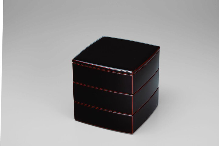 楽天市場】会津漆器・会津塗・重箱溜 5.5 胴張 三段重（漆・手塗 