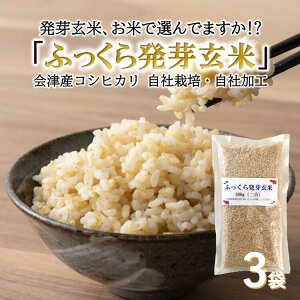 食べやすい発芽玄米 ふっくら発芽玄米 【レビューで200円クーポンプレゼント】 300g×3パック コシヒカリ お試し特価 無洗米 会津産 GABA ギャバ 白米モードで炊ける 送料無料 保存食 非常食 健